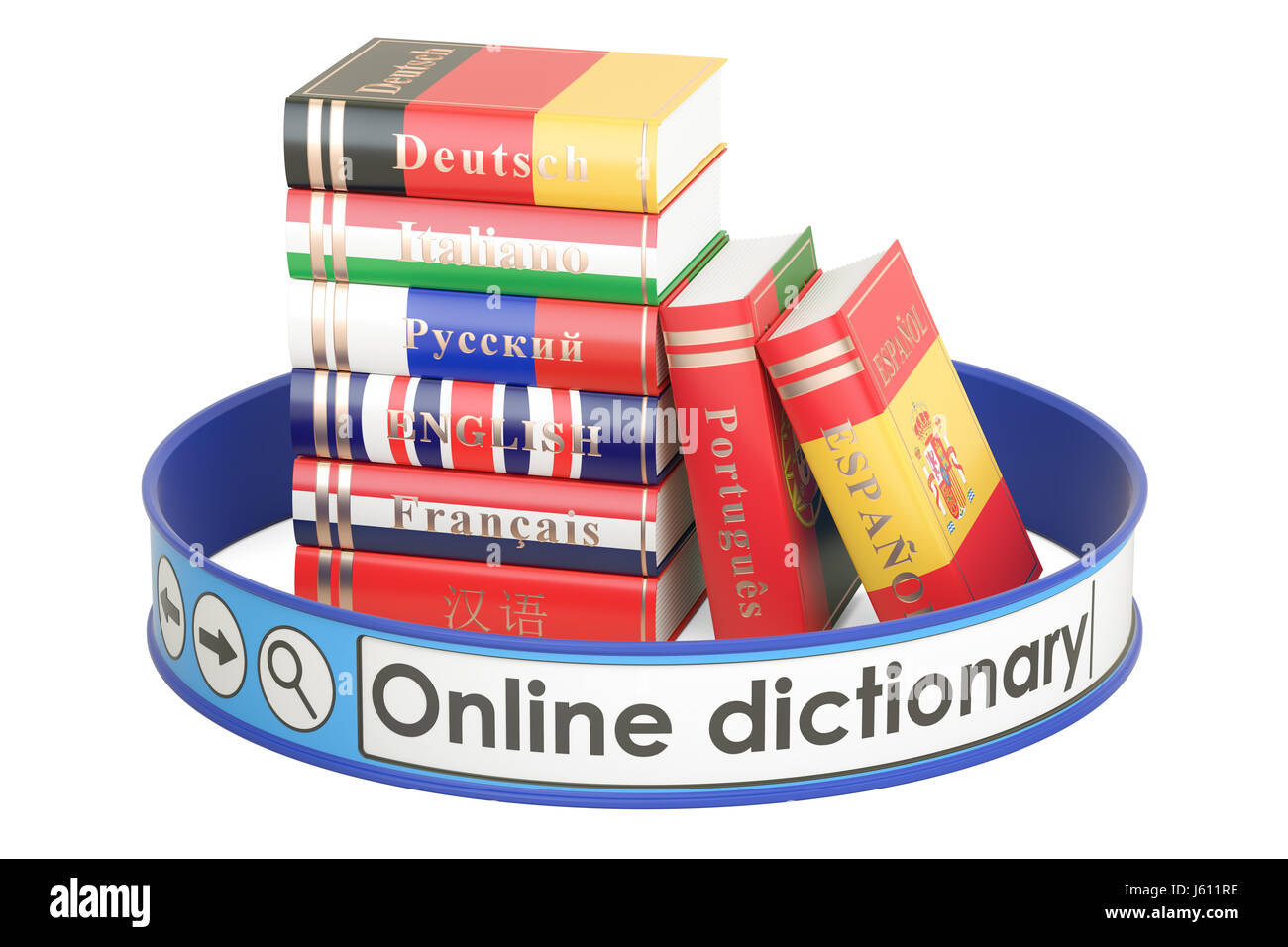 Online Dictionary concept, 3D rendering isolated on white background Stock Photo