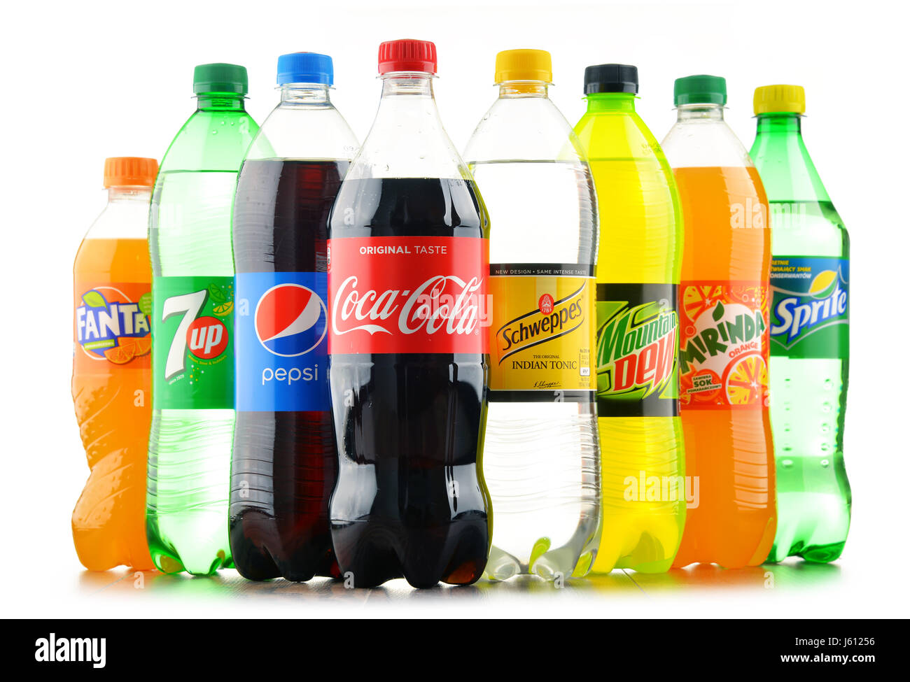 POZNAN, POLAND JAN 18, 2017 Global soft drink market is dominated by brands of few