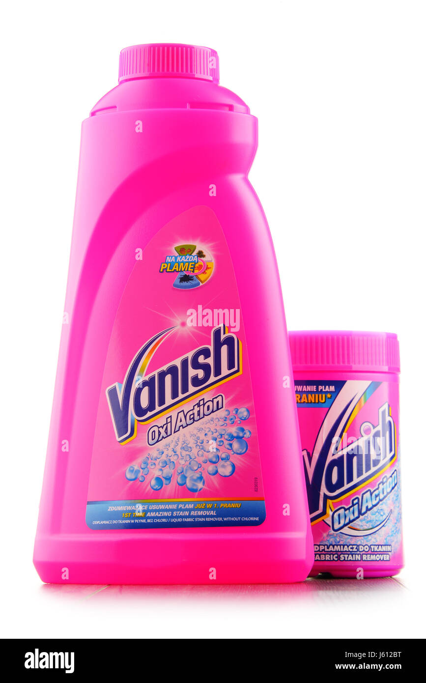 poznan poland jan 19 2017 vanish is a brand of stain removing products owned by reckitt benckiser sold in australia india s africa and much o stock photo alamy