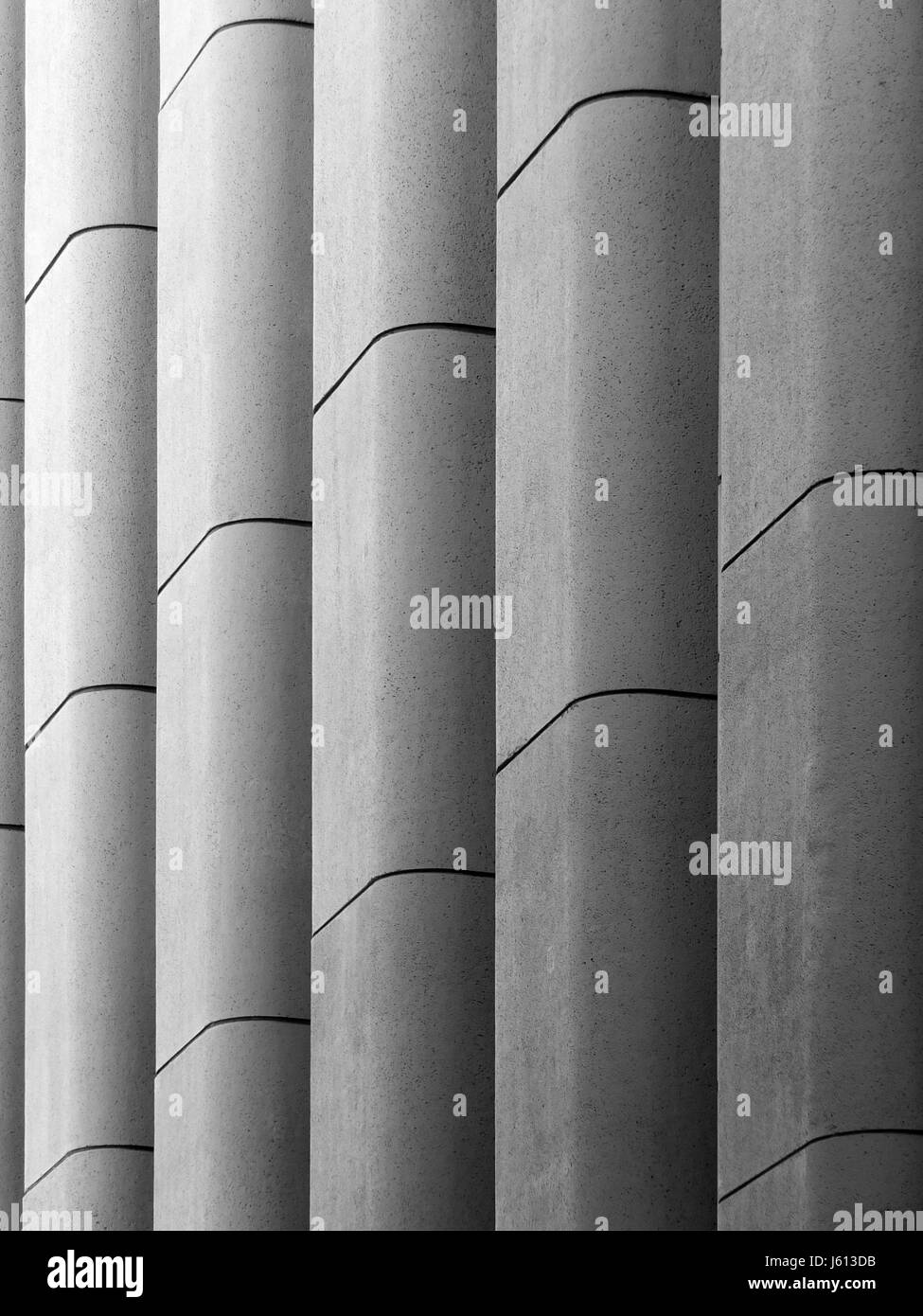 modern concrete brutalist wall with vertical moulding Stock Photo Alamy