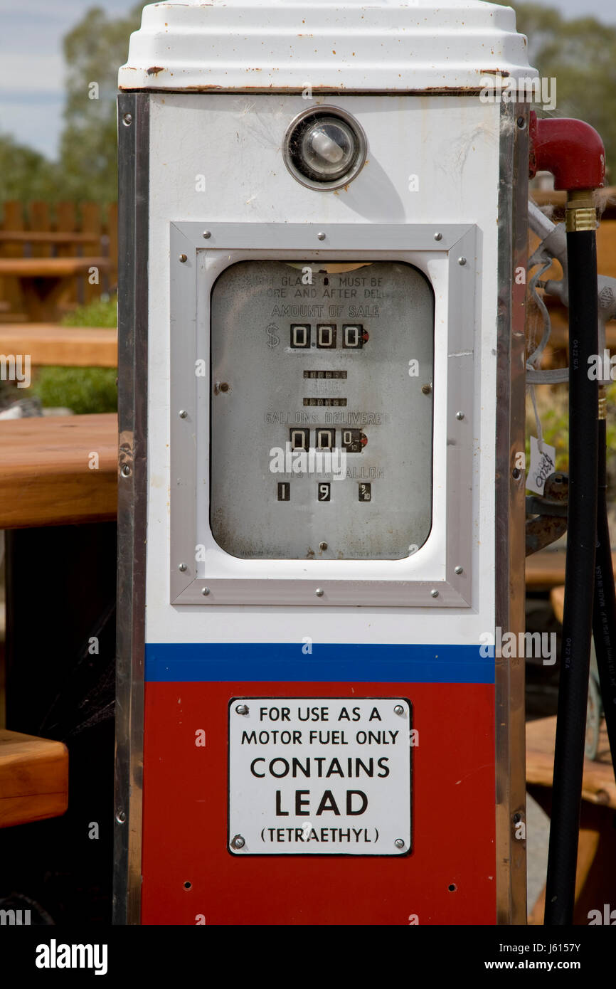 Old Gas Pumps antique in New Zealand Stock Photo Alamy
