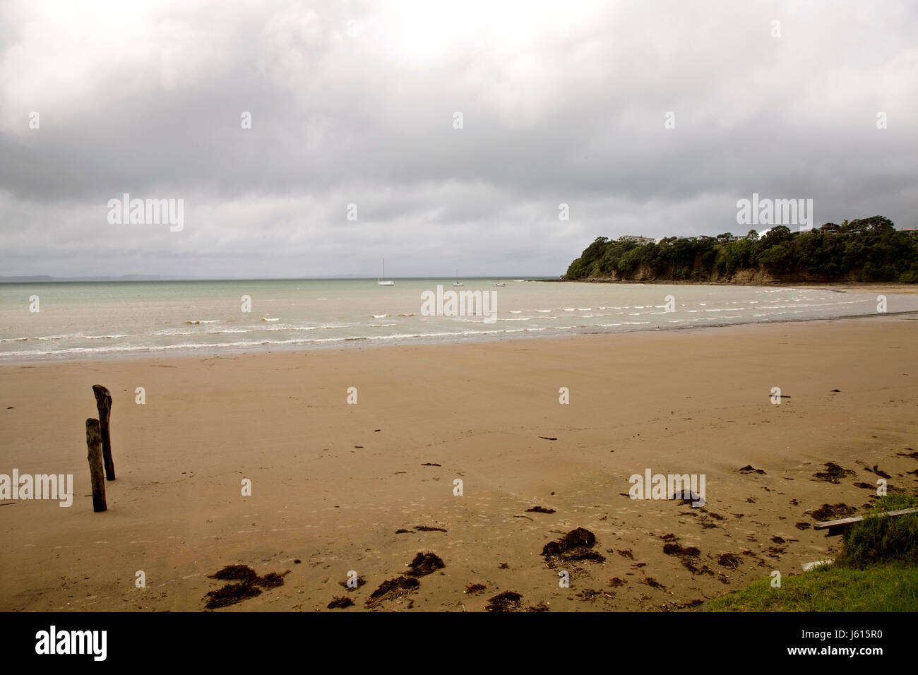 Stanmore Bay New Zealand beach front town Stock Photo