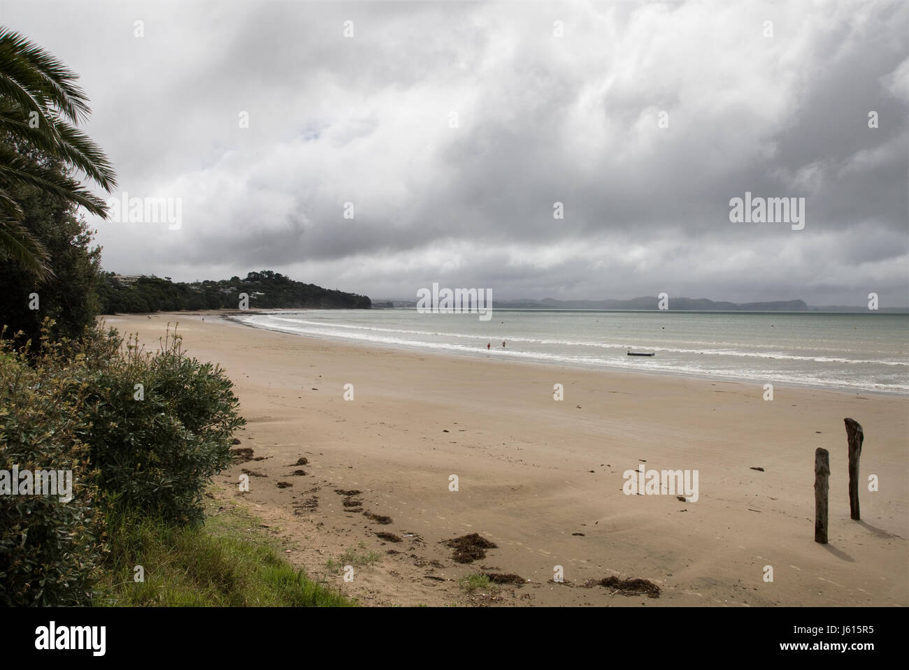 Stanmore Bay New Zealand beach front town Stock Photo Alamy