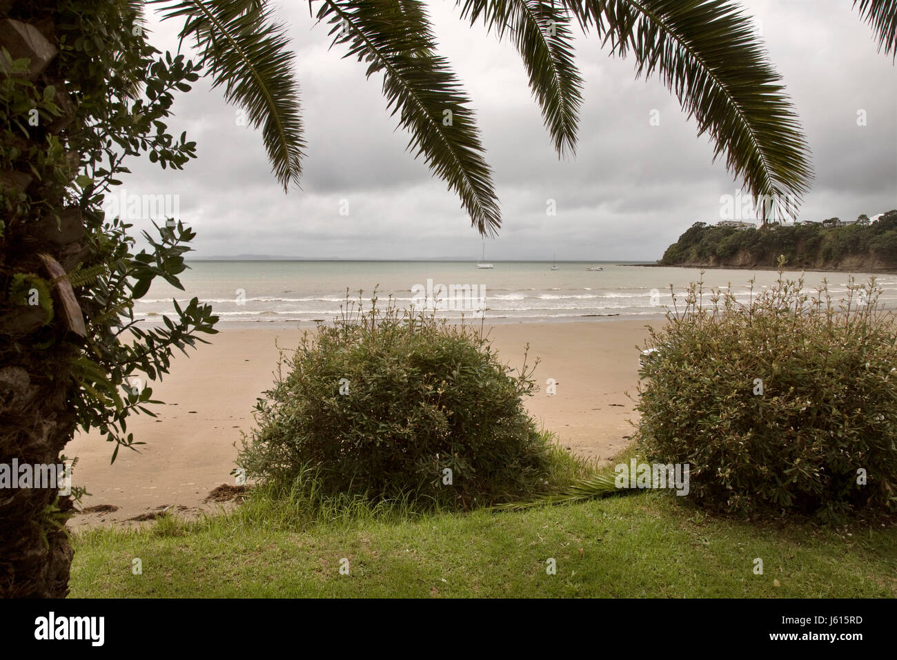 Stanmore Bay New Zealand beach front town Stock Photo Alamy