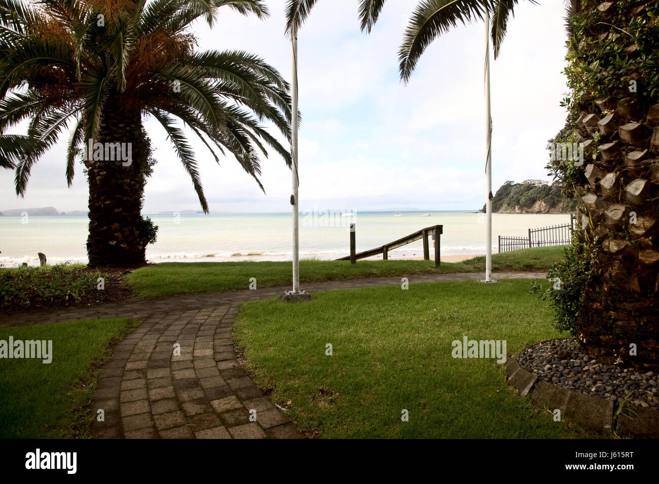 Stanmore Bay New Zealand beach front town Stock Photo