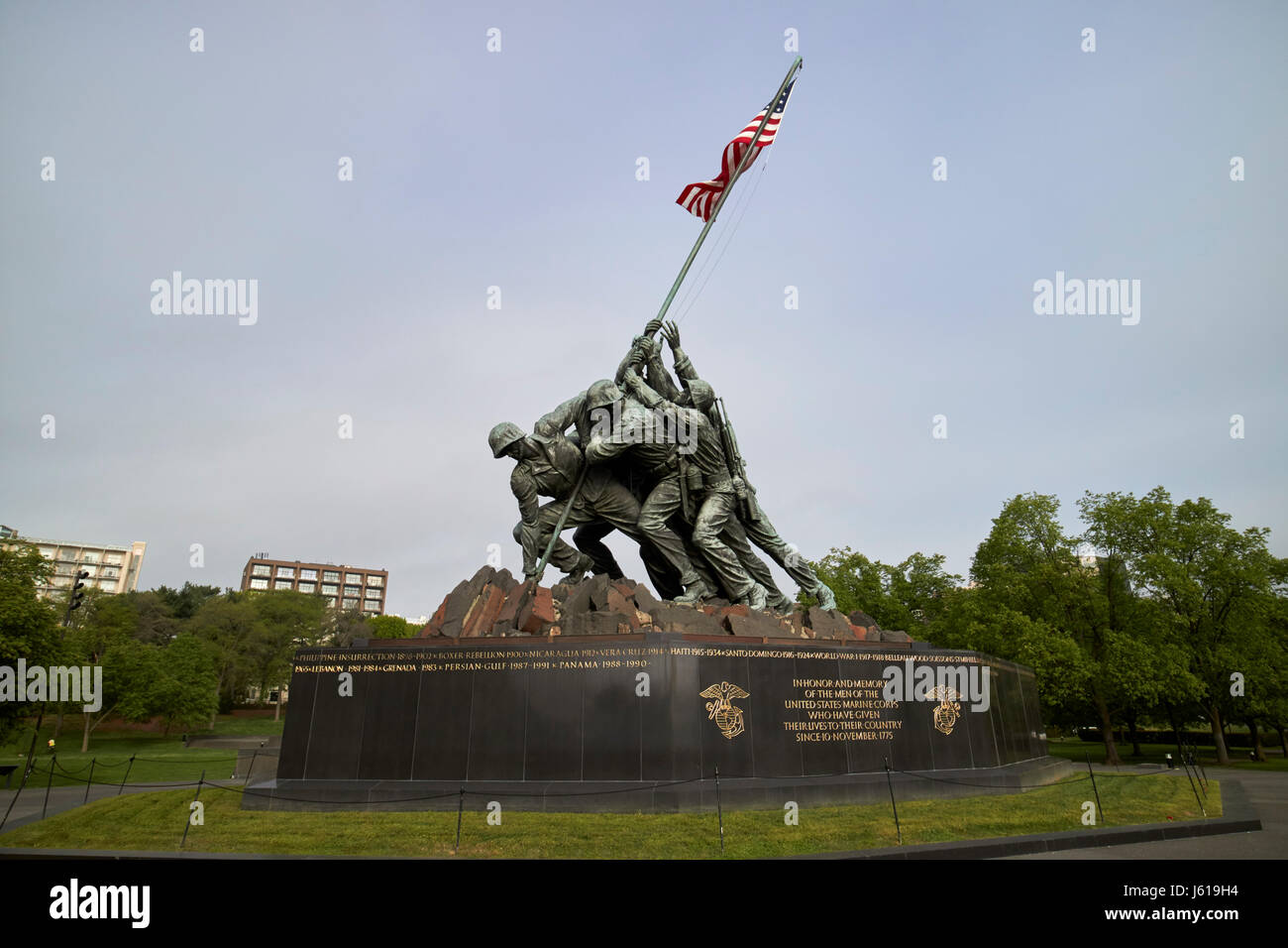 United states marine corps war memorial iwo jima statue Washington DC USA Stock Photo