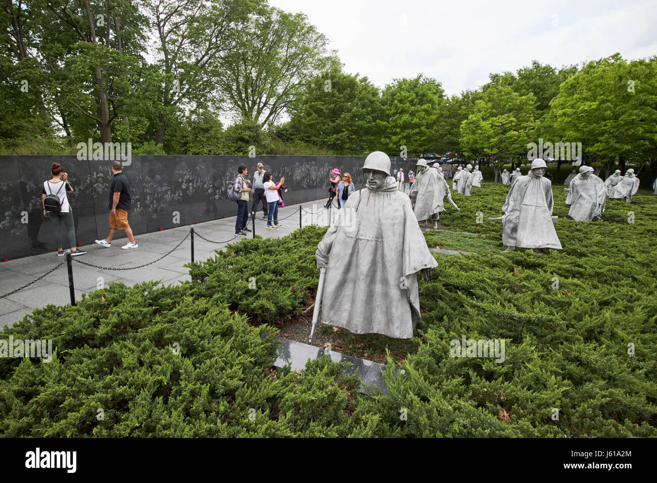 The korean war veterans memorial Washington DC USA Stock Photo Alamy