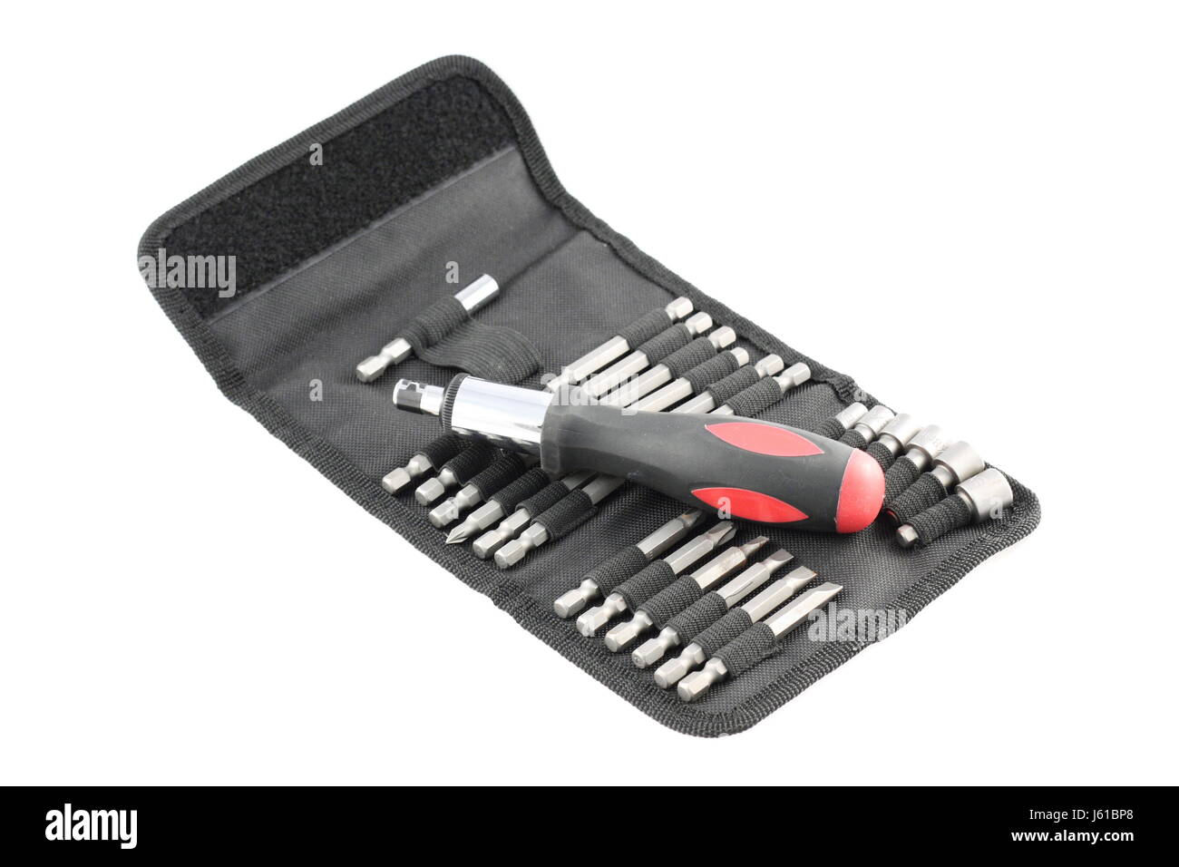 screw pivots bolt set tool isolated workshop industry bit black swarthy Stock Photo