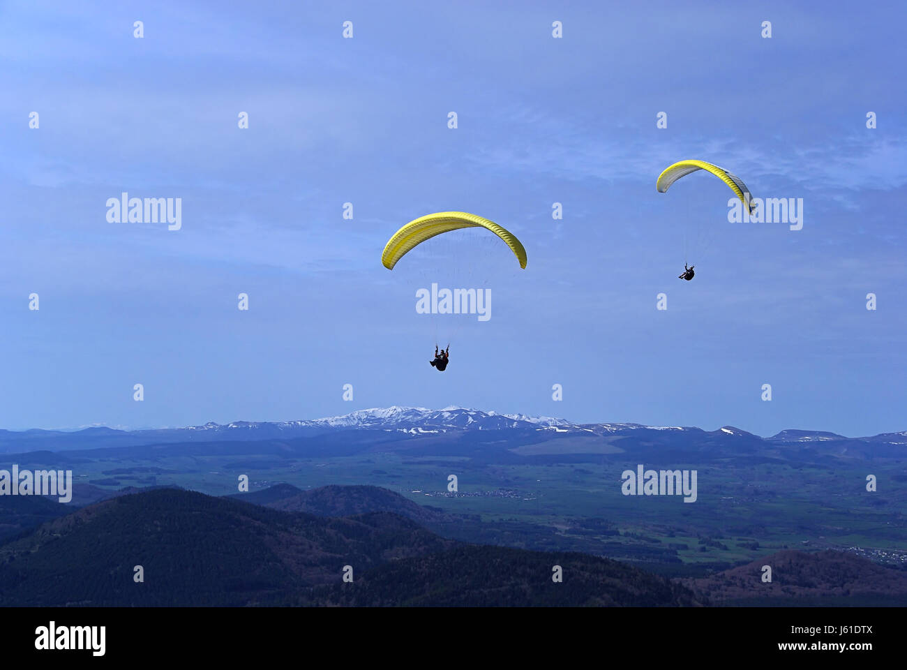 paragliders 02 Stock Photo