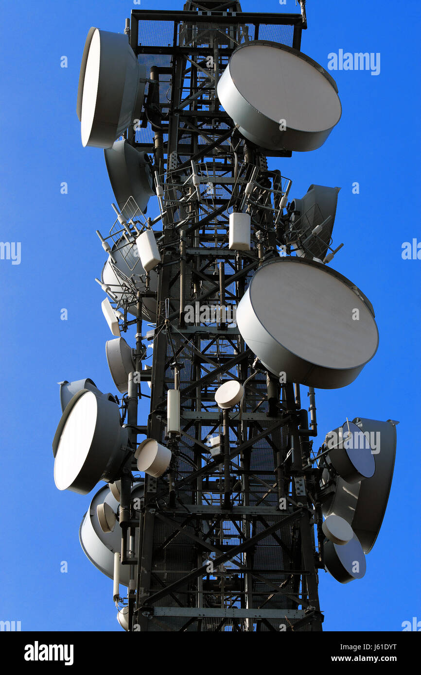 radio tower remote communication radio relay system blue engineering shine Stock Photo Alamy