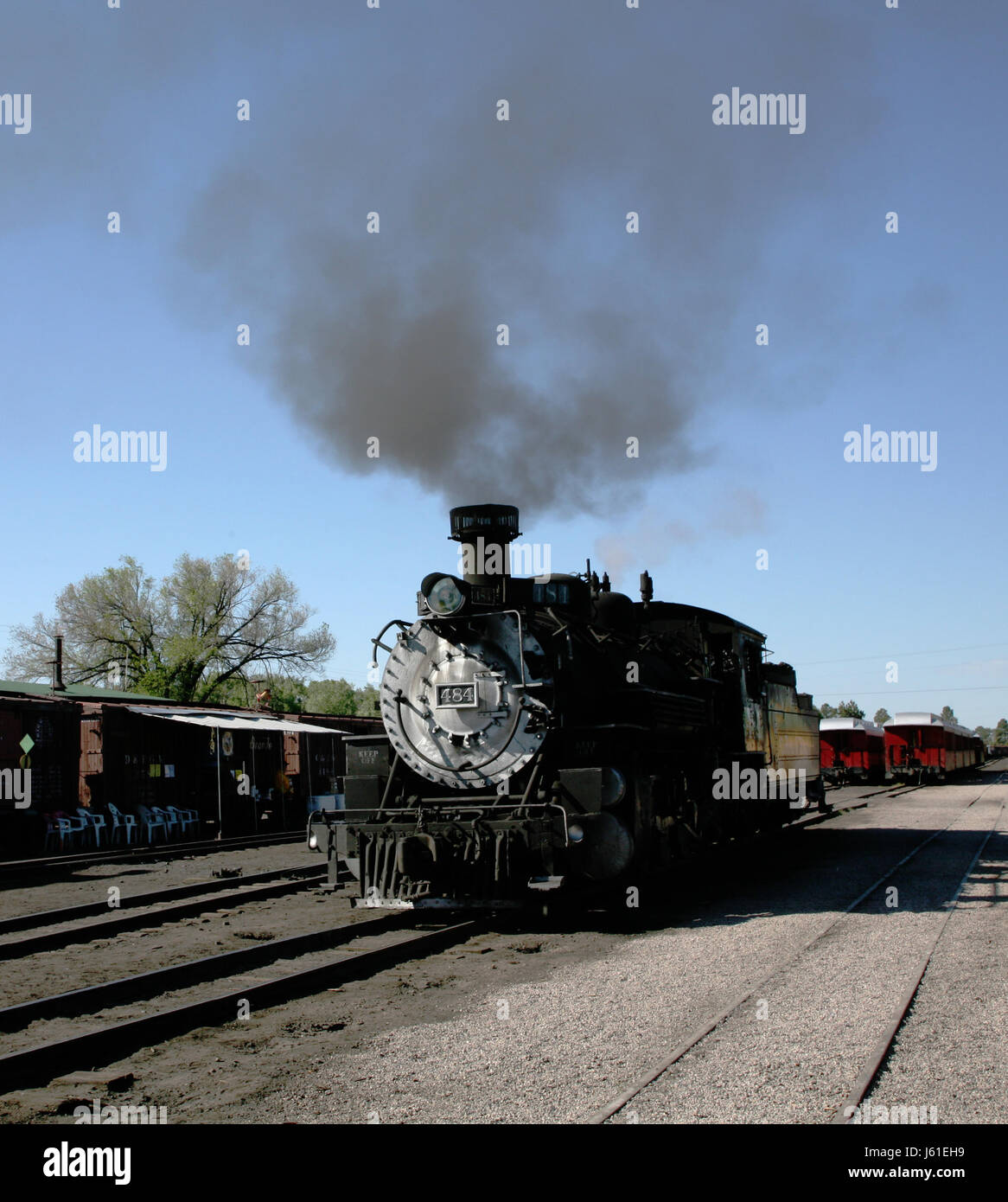 Steam Engine Rolling railway locomotive train engine rolling stock vehicle means of travel ...