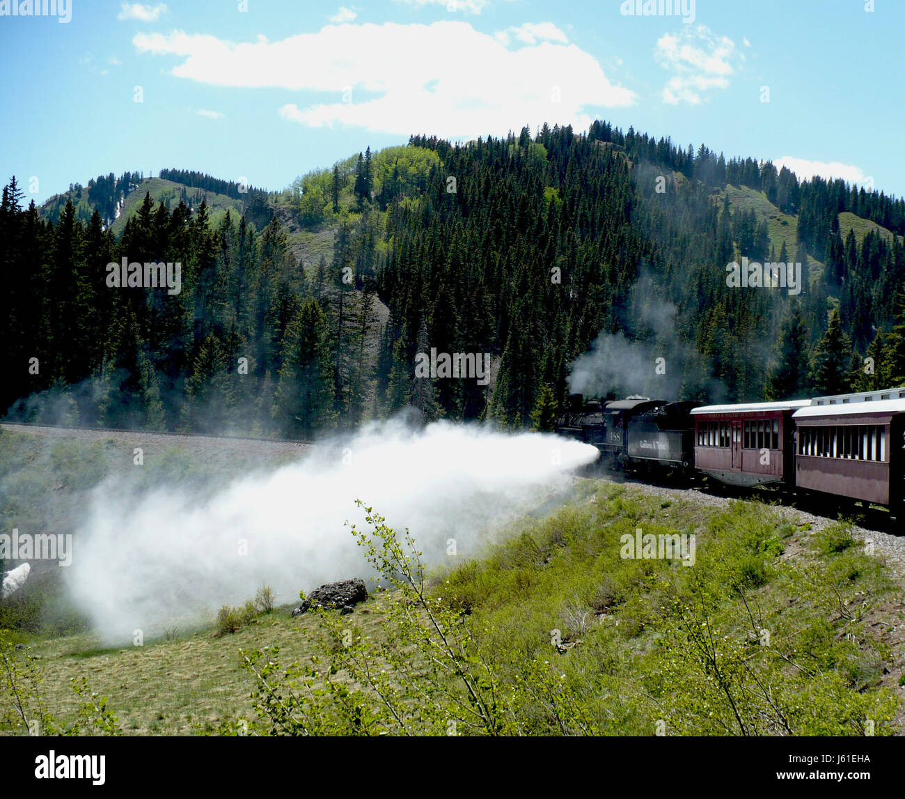 Steam Engine Rolling railway locomotive train engine rolling stock vehicle means of travel ...