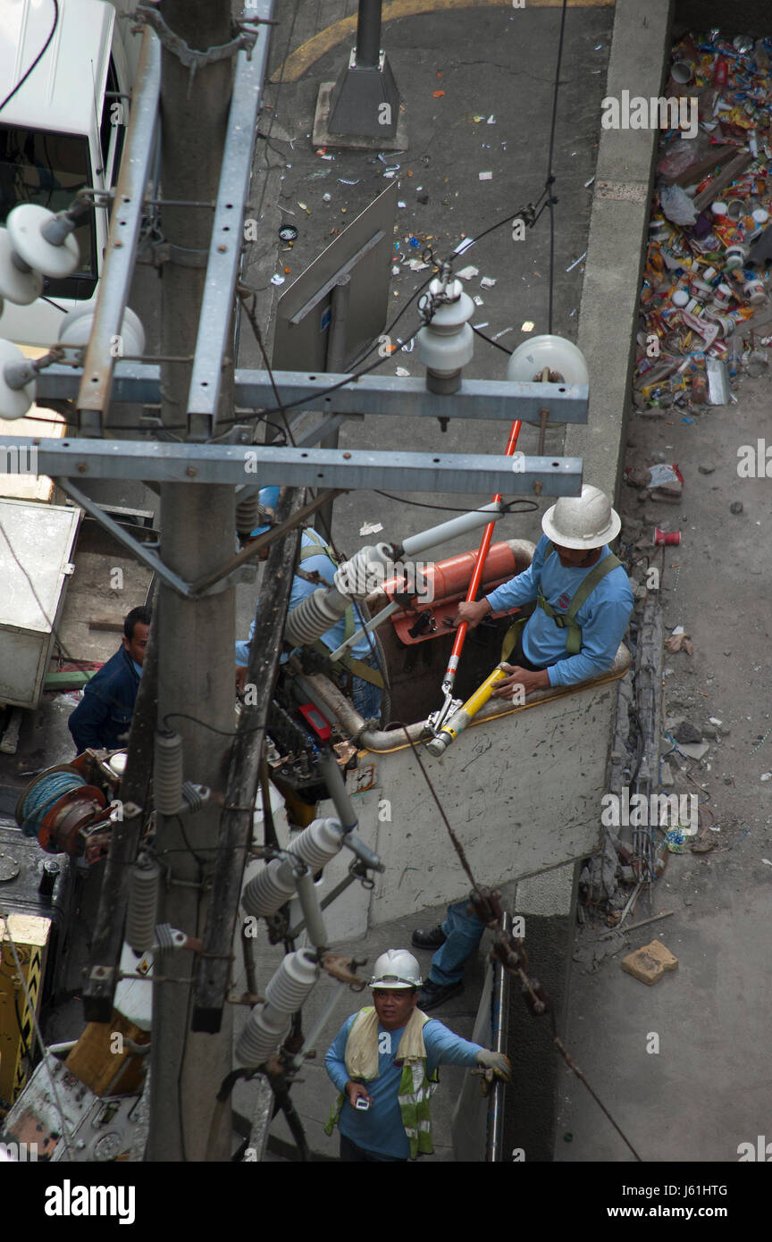 Electrical work, Manila, Philippines Stock Photo Alamy