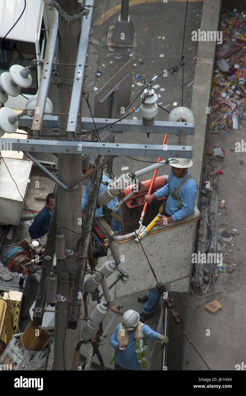 Electrical work, Manila, Philippines Stock Photo Alamy