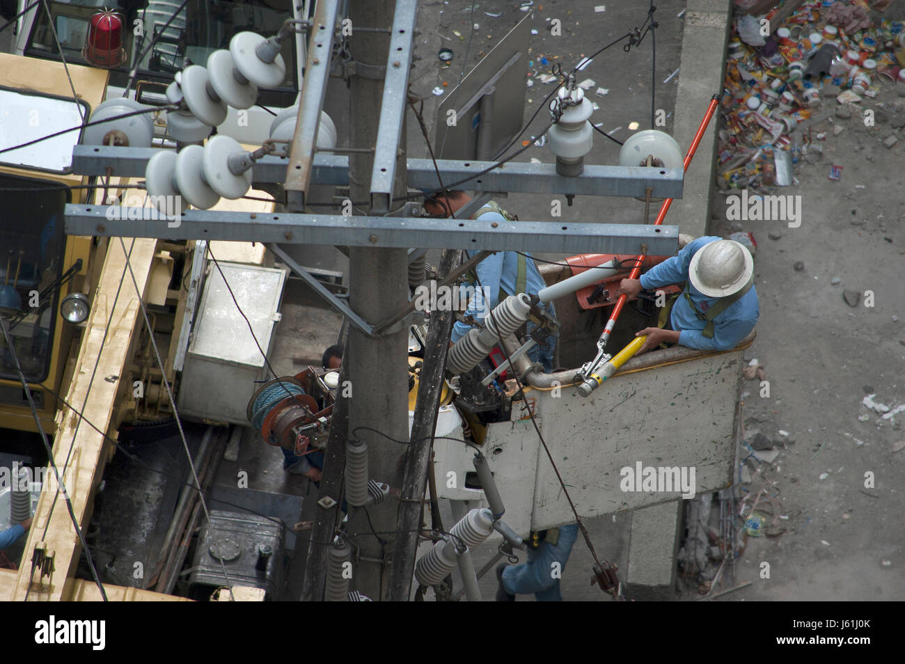 Electrical work, Manila, Philippines Stock Photo Alamy