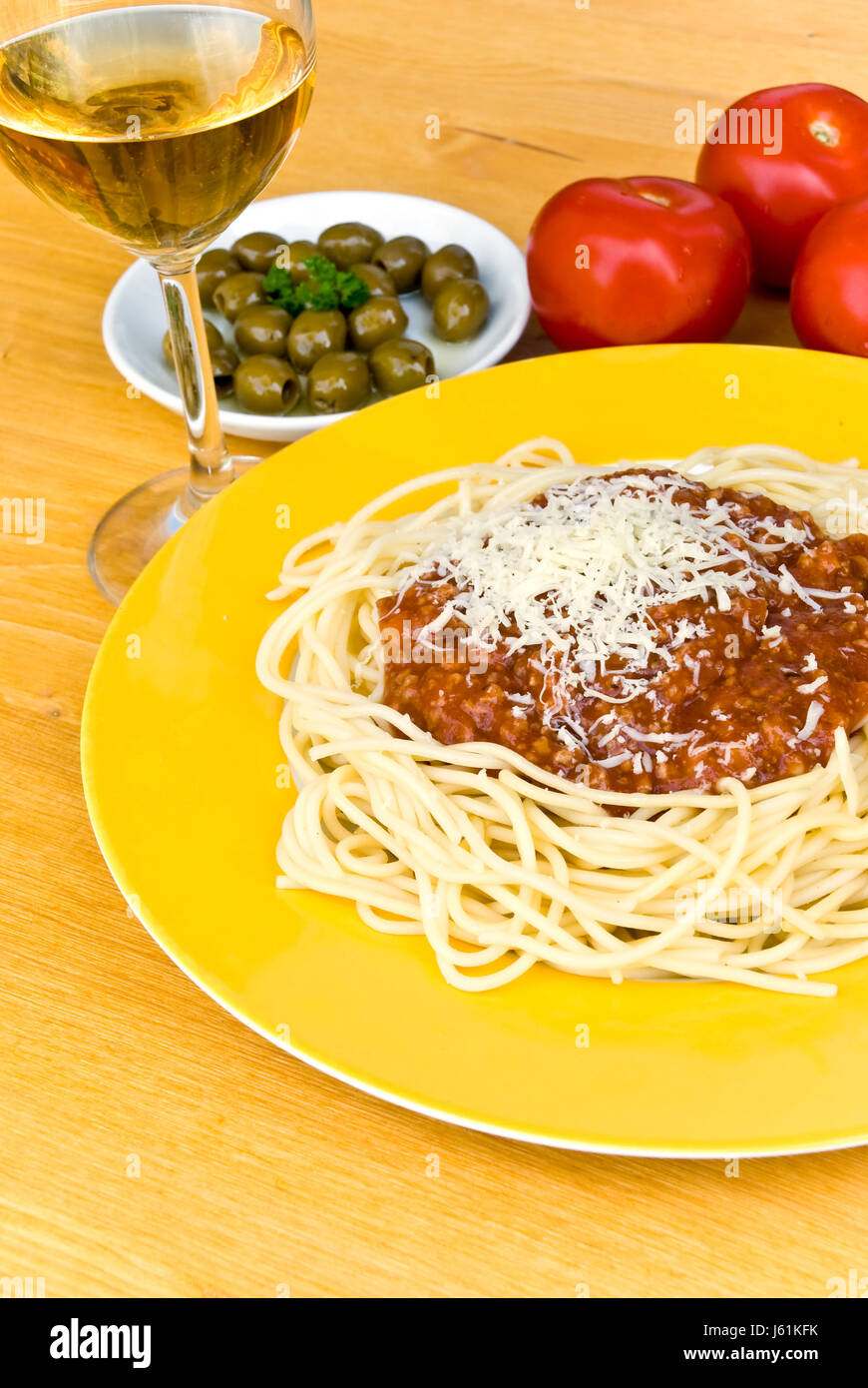 spaghetti bolognese with red wine Stock Photo Alamy