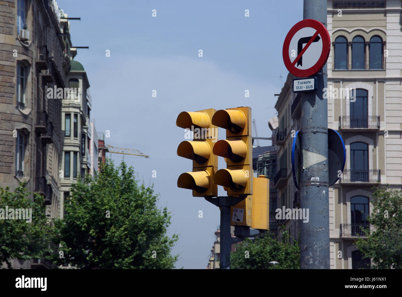 rechtsabbieger - traffic lights Stock Photo