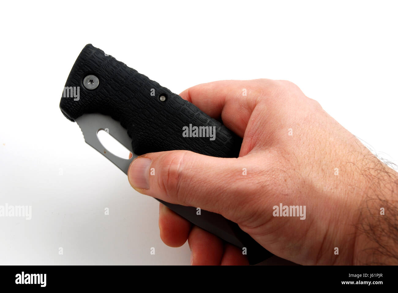 tool arm weapon knive knife danger tool fight fighting panic hunt fear steel Stock Photo