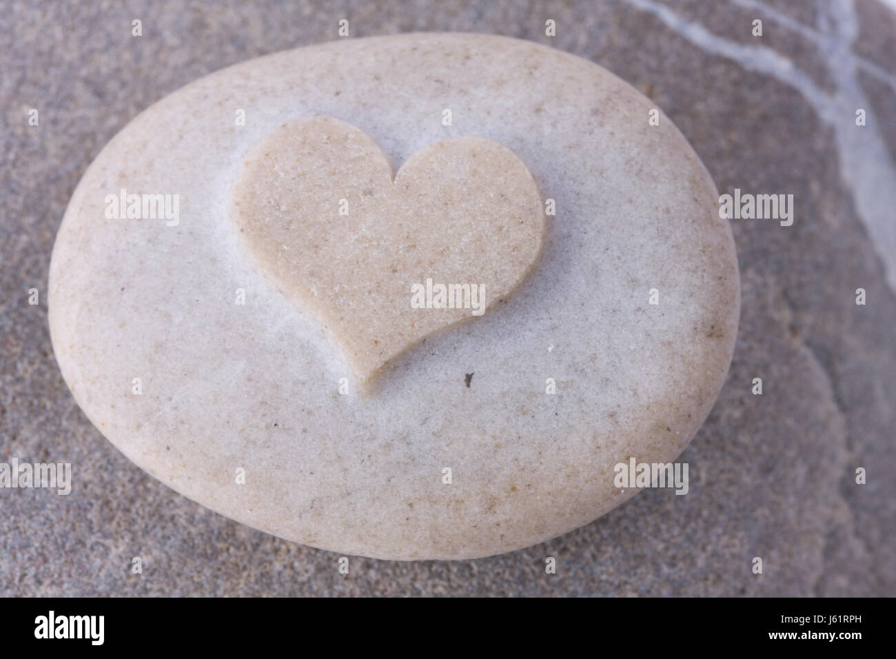 stone gravure heart stone shape abstract gravure oval design shaping formation Stock Photo