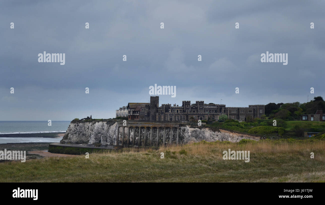 Cloudy Skies over Kingsgate Castle in Kent Stock Photo