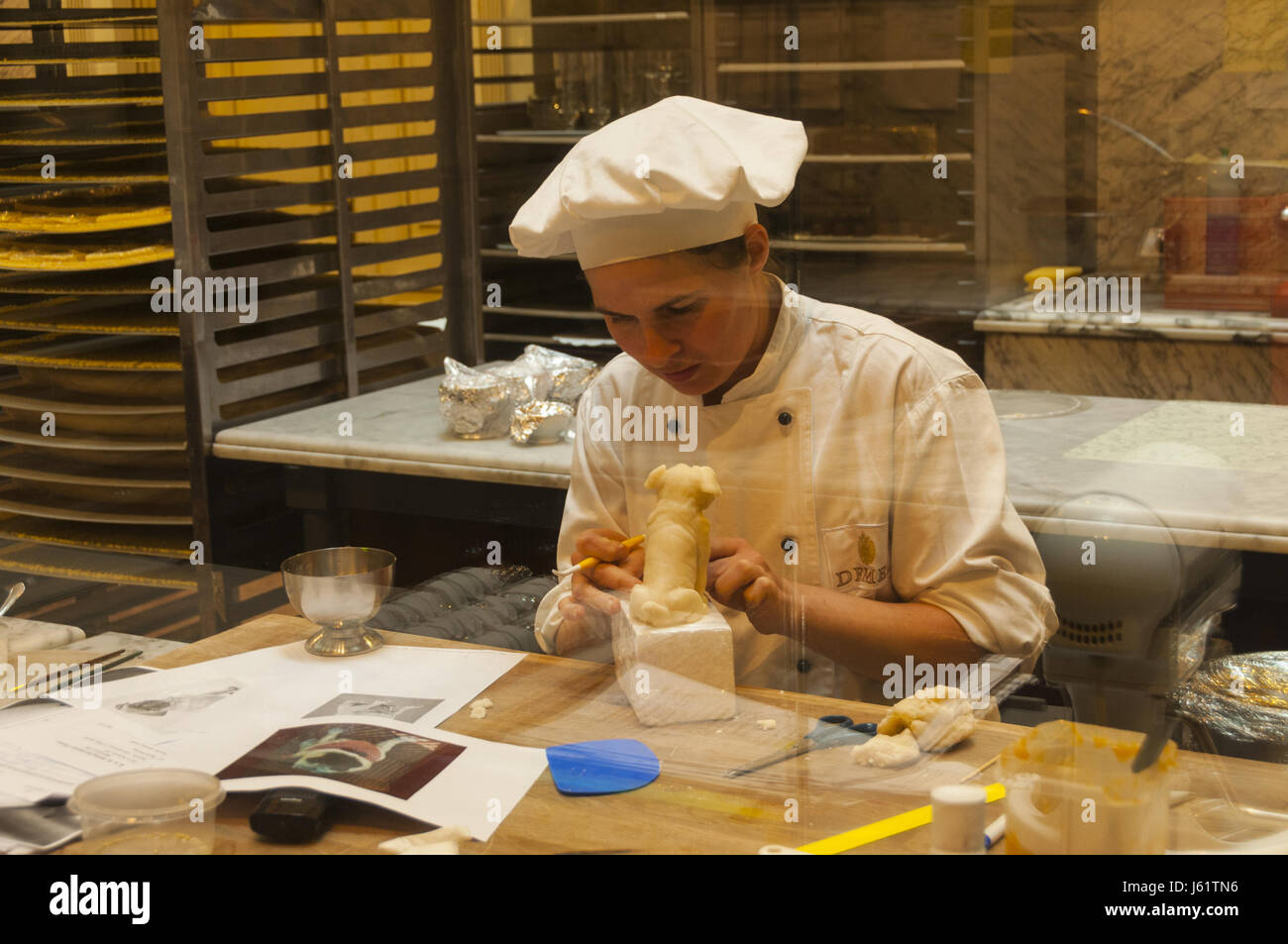 Austria, Vienna, Demel cafe, pastry chef Stock Photo