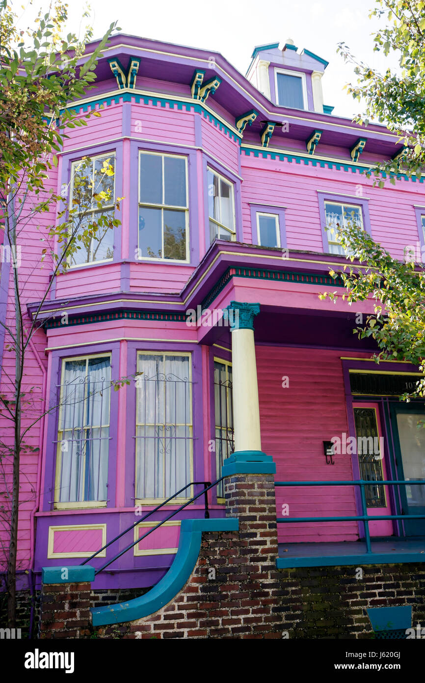 Georgia, South, Savannah, historic District, Victorian District Stock