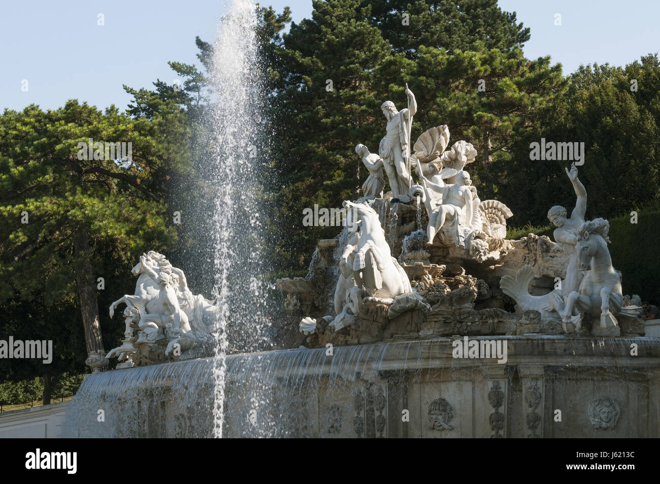 Austria, Vienna, Schloss Schonbrunn Palace, fountain Stock Photo