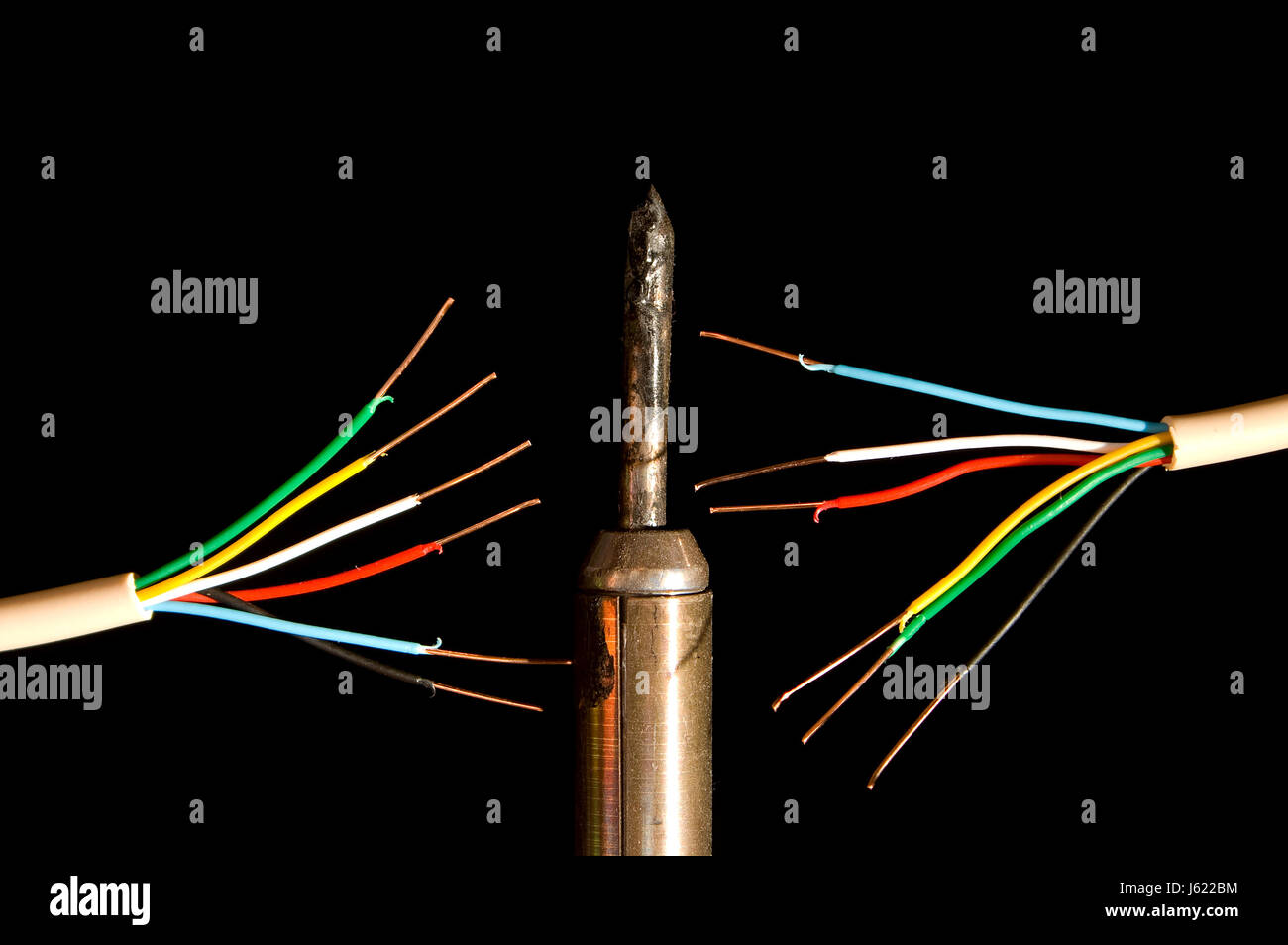 communication cable technology solder wires current conduction iron