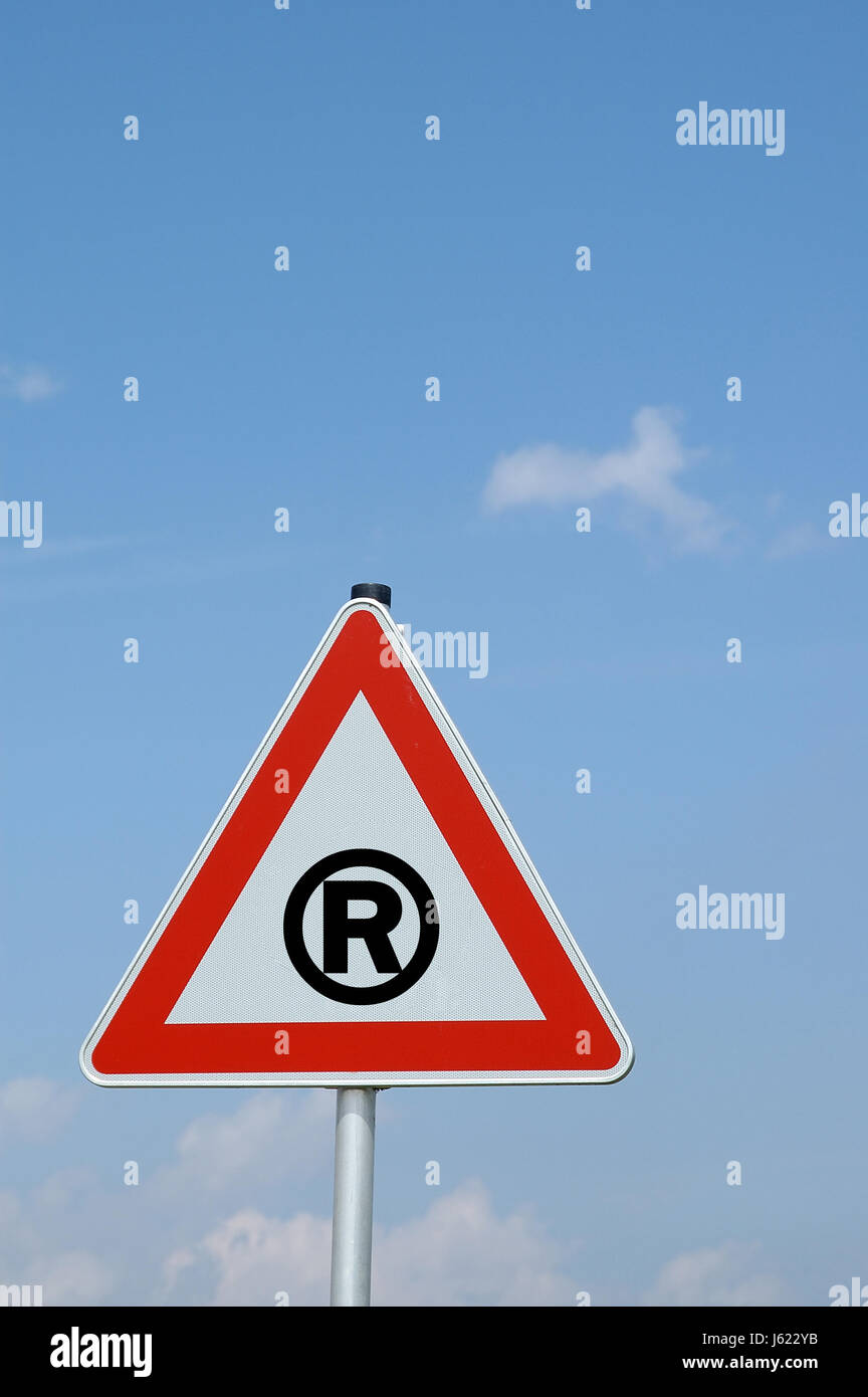 sign signal mark trademark protection of trademarks law sign signal industry Stock Photo