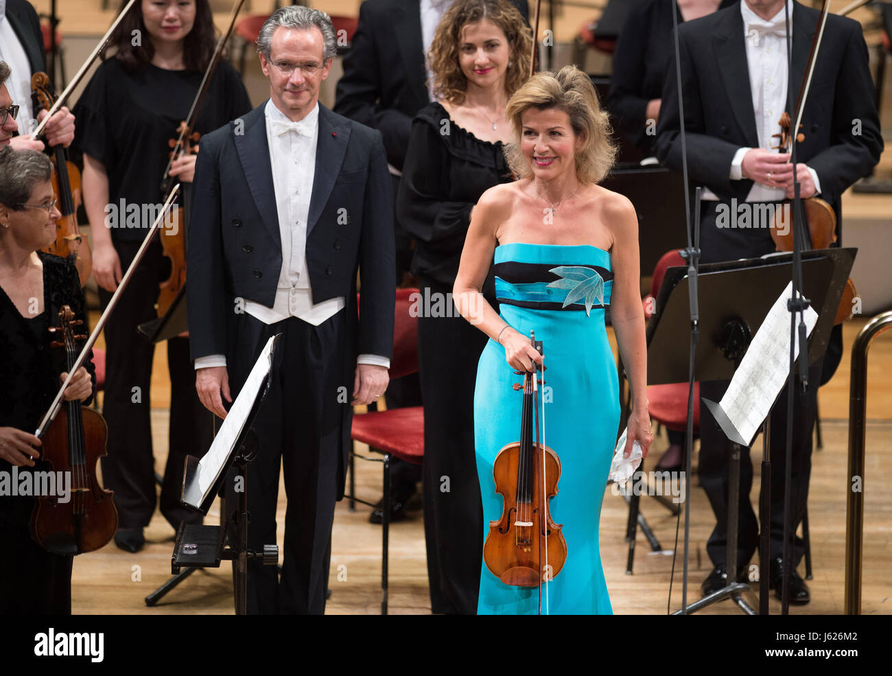 Dresden, Germany. 18th May, 2017. German violinist Anne-Sophie Mutter ...