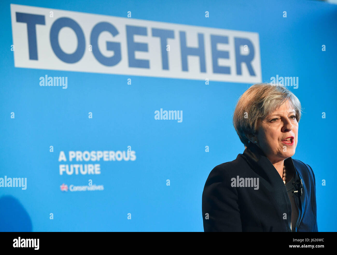 Halifax. 18th May, 2017. British Prime Minister and leader of the