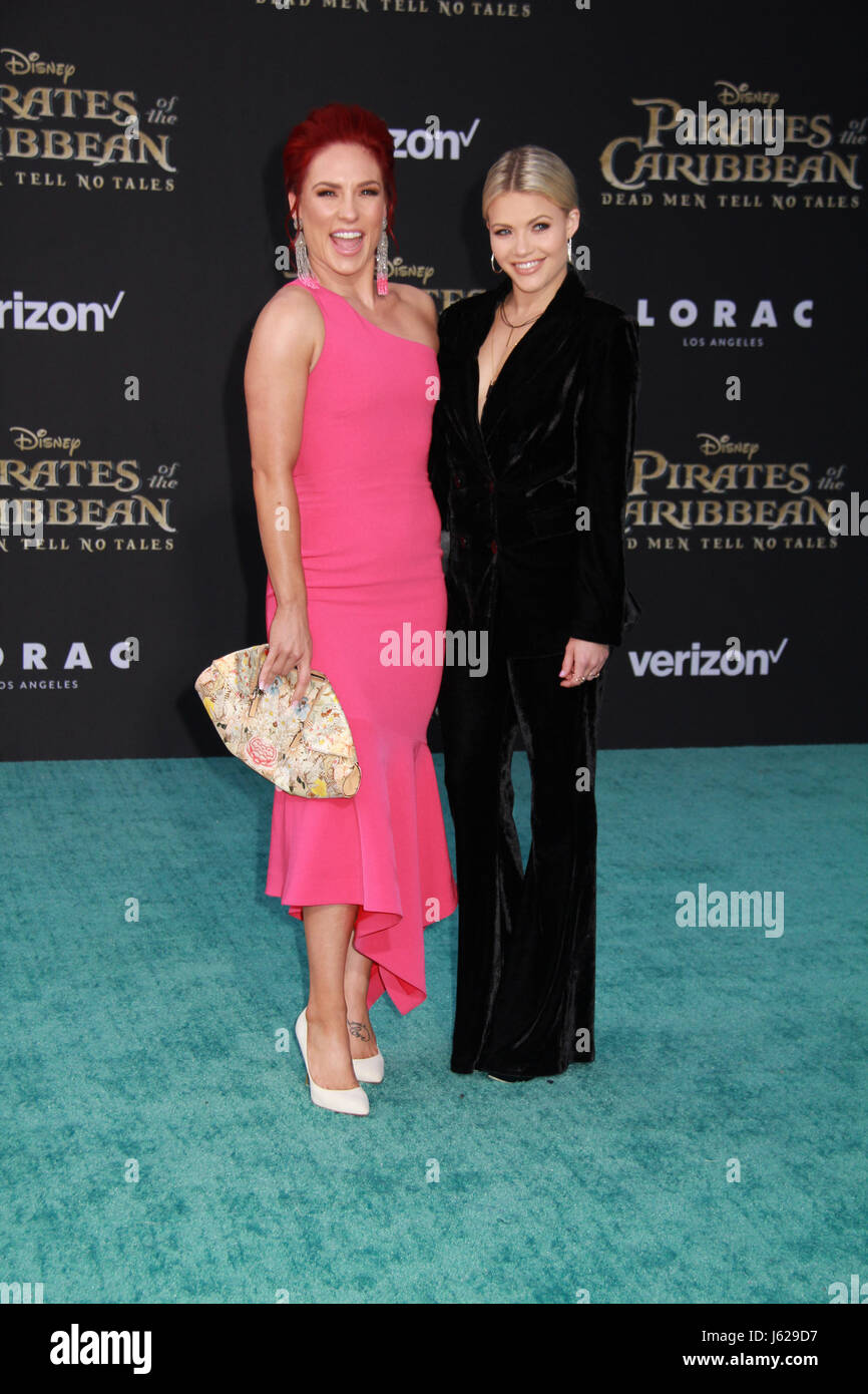 Los Angeles, USA. 18th May, 2017. Sharna Burgess, Witney Carson 05/18/2017 The US premiere of The Pirates Of The Caribbean: Dead Men Tell No Tales in Los Angeles. Credit: Cronos/Alamy Live News Stock Photo
