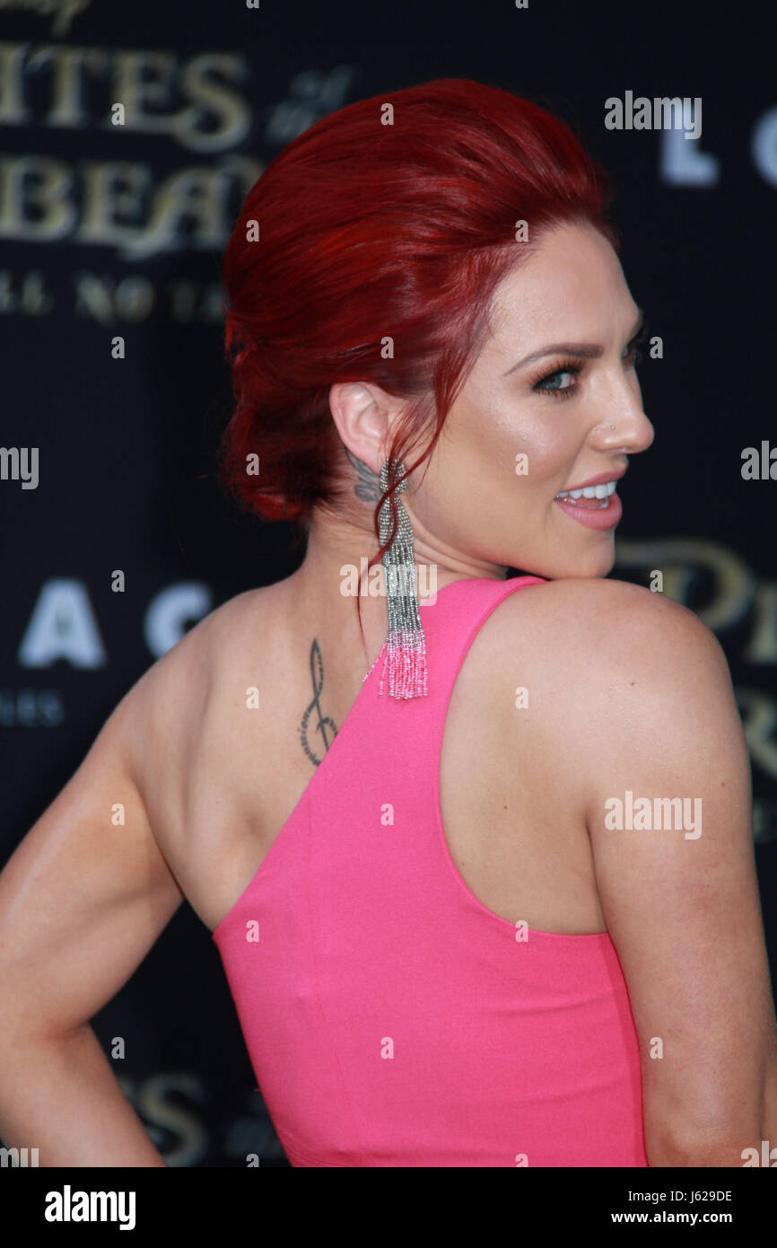Los Angeles, USA. 18th May, 2017. Sharna Burgess 05/18/2017 The US premiere of The Pirates Of The Caribbean: Dead Men Tell No Tales in Los Angeles. Credit: Cronos/Alamy Live News Stock Photo