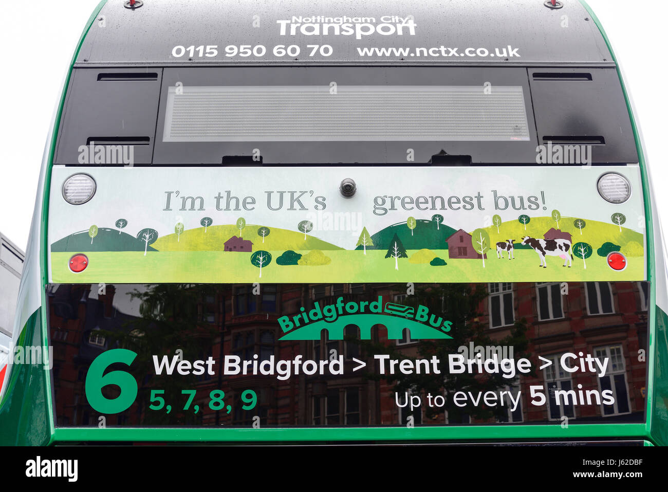 Nottingham, UK. 19th May 2017. Nottingham city transport display on the old market square the world's greenest fleet of biogas double-decker buses.They are due for public service this summer. Credit: Ian Francis/Alamy Live News Stock Photo