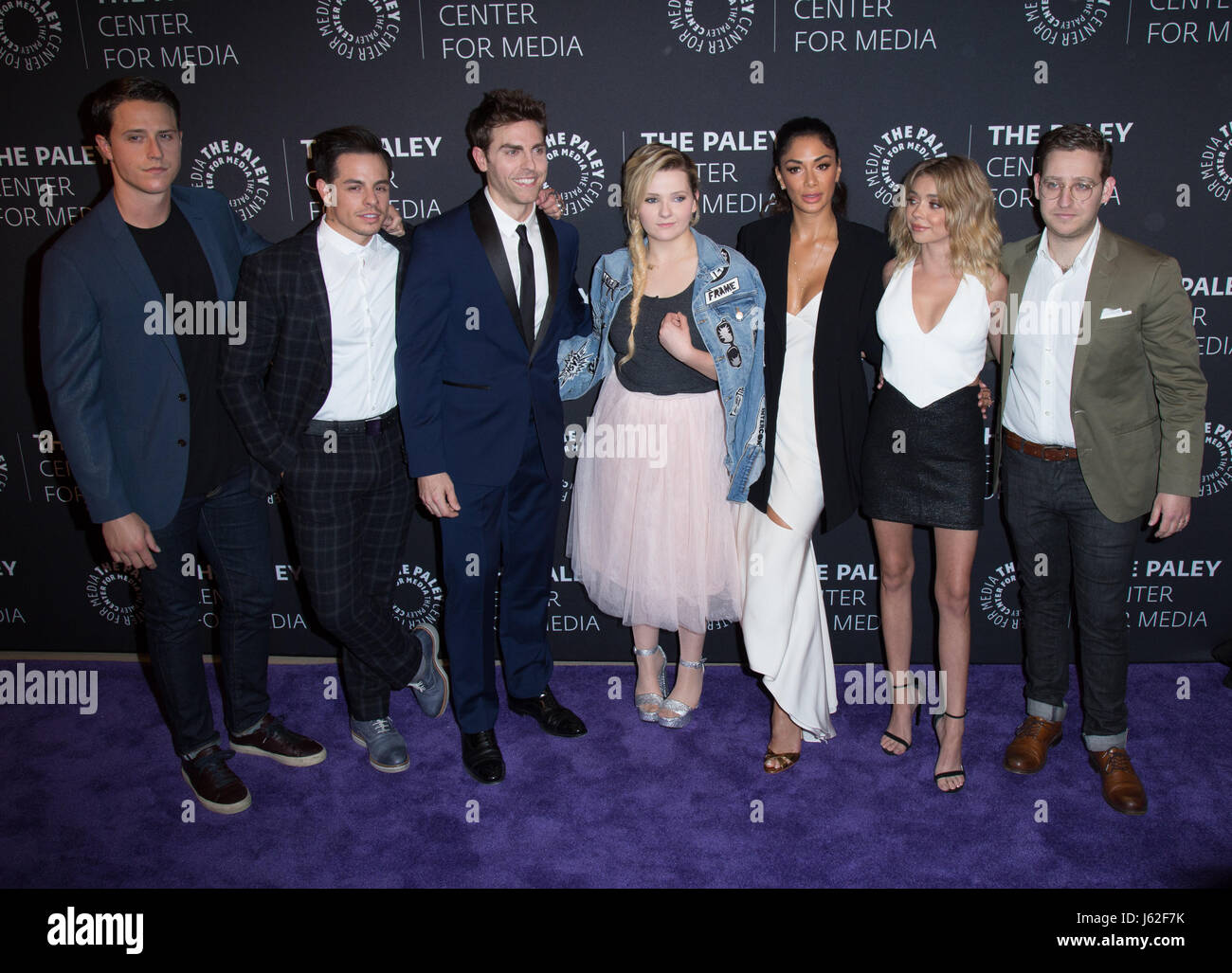 Cast of Dirty Dancing attends the 2017 PaleyLive LA Spring Season 'Dirty Dancing: The New ABC Musical Event' premiere screening and conversation on May 18, 2017 in Beverly Hills, California Stock Photo