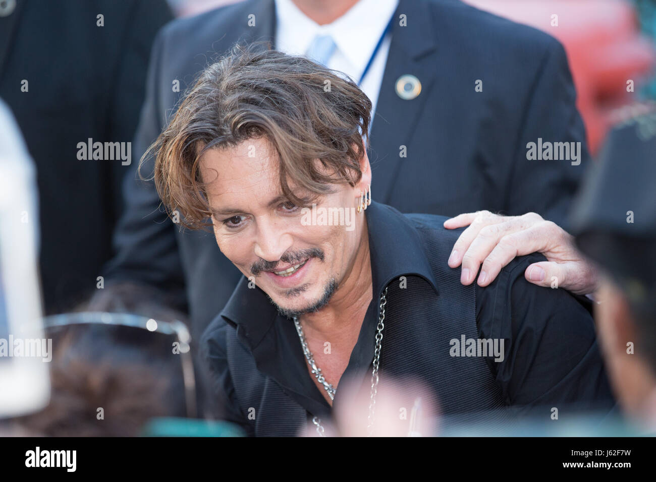 Actor Johnny Depp attends the premiere of Disney's 'Pirates Of The Caribbean: Dead Men Tell No Tales' at Dolby Theatre on May 18, 2017 in Hollywood, California Stock Photo