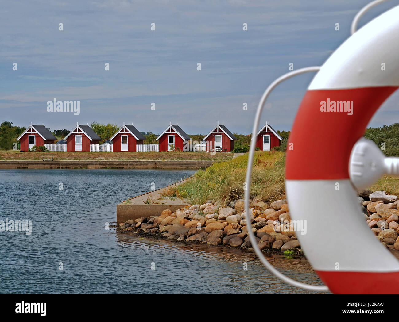 harbor houses in denmark Stock Photo