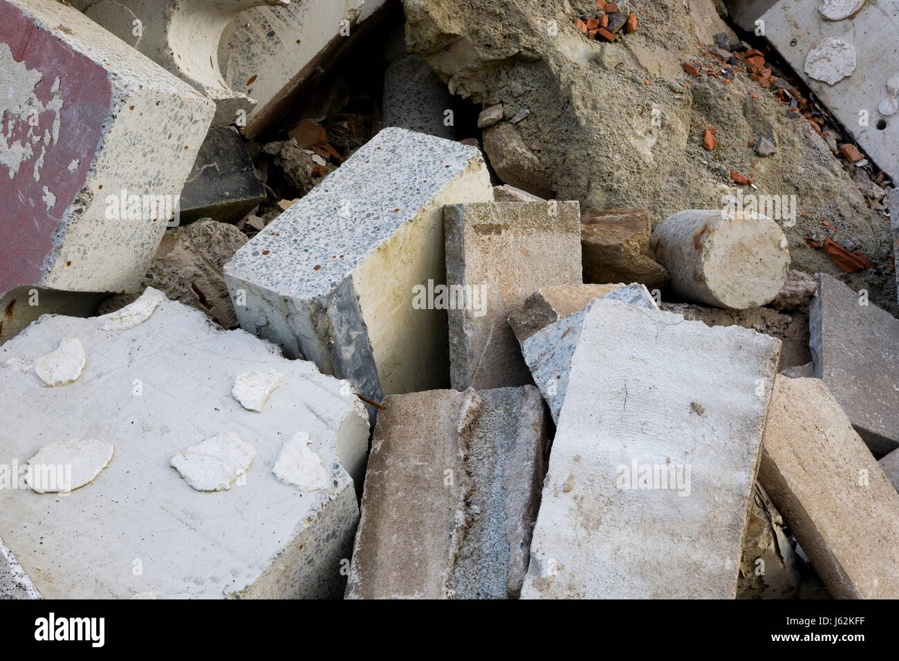 rubble with cores Stock Photo