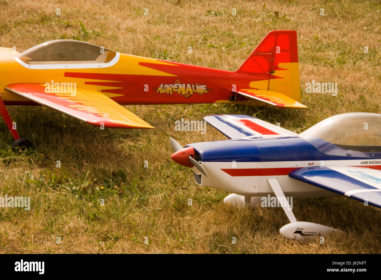 model airplanes in closeup Stock Photo