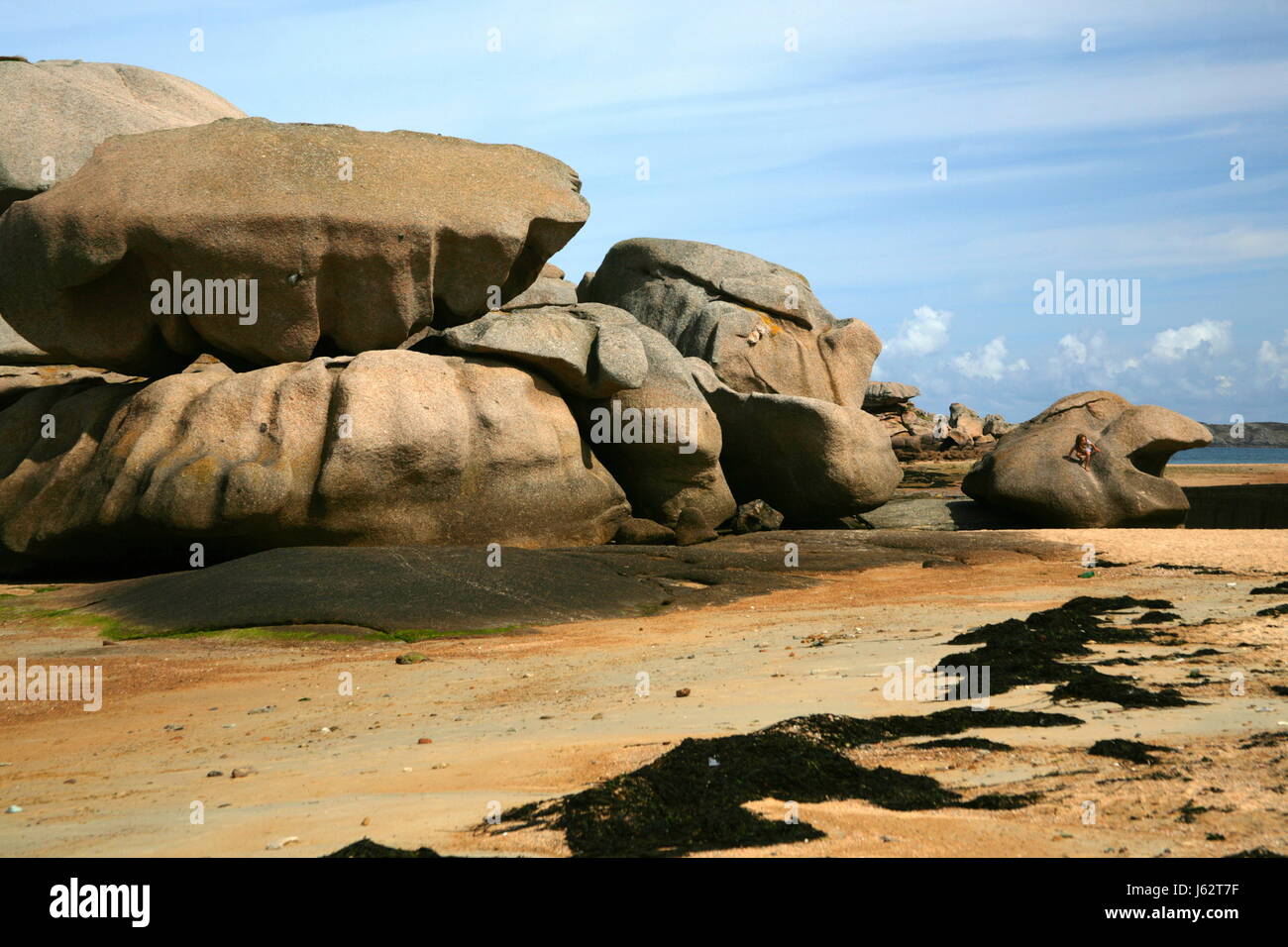 pink granite coast 2 Stock Photo