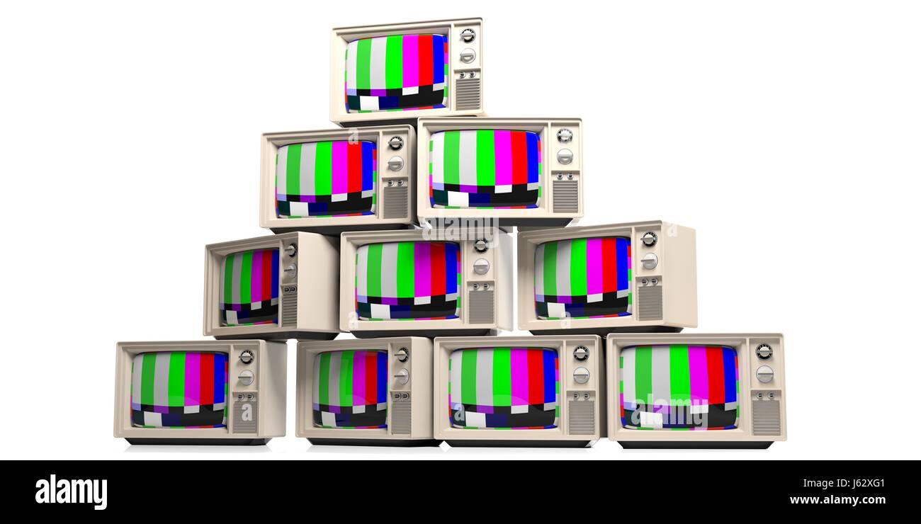 Old television set stack hi-res stock photography and images - Alamy