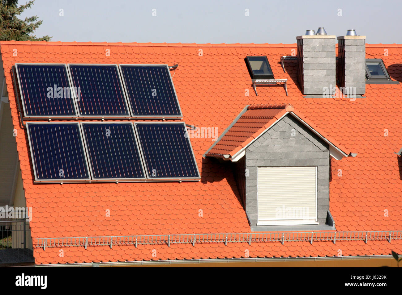 solar water heater Stock Photo Alamy