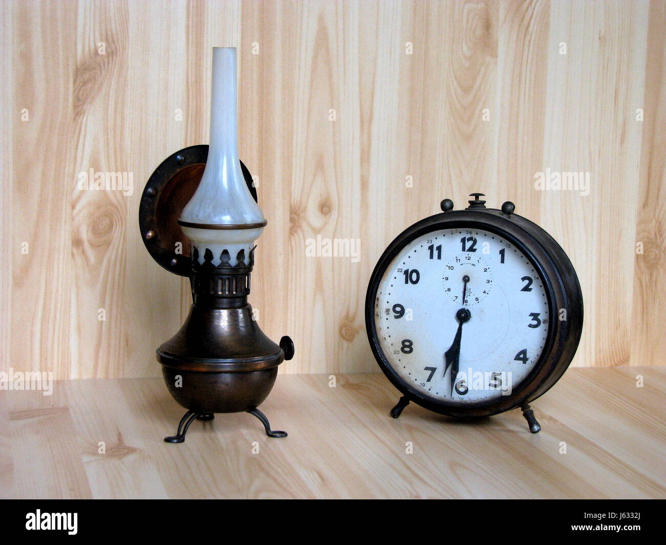 clock time shiner light lamp luminary retro alarm clock oil oils old