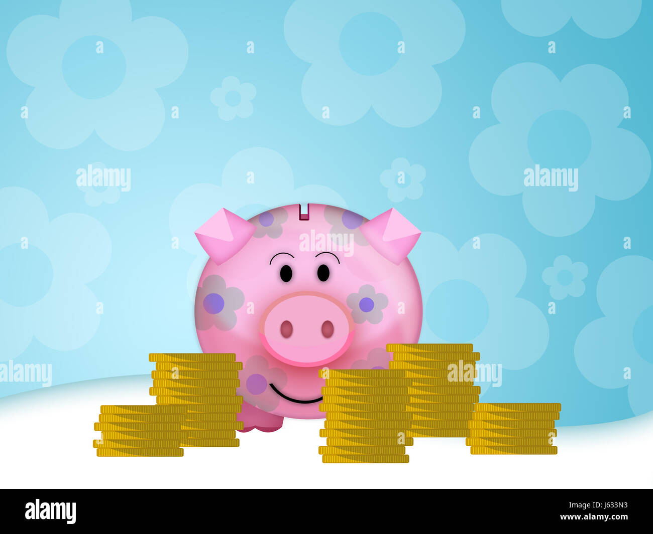 bank lending institution coin save treasury notes bills money pig
