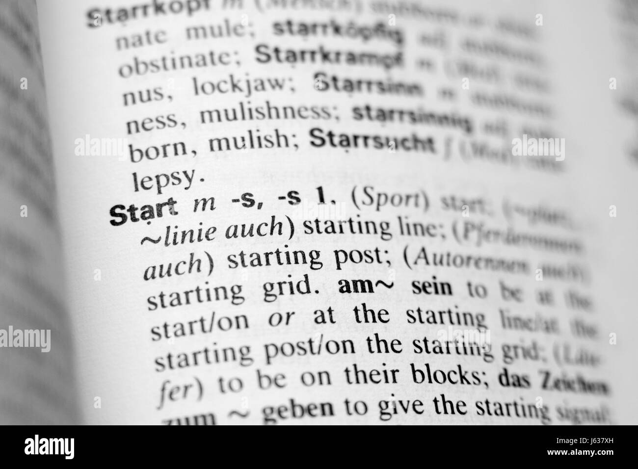 Beginning word in dictionary hi-res stock photography and images - Alamy