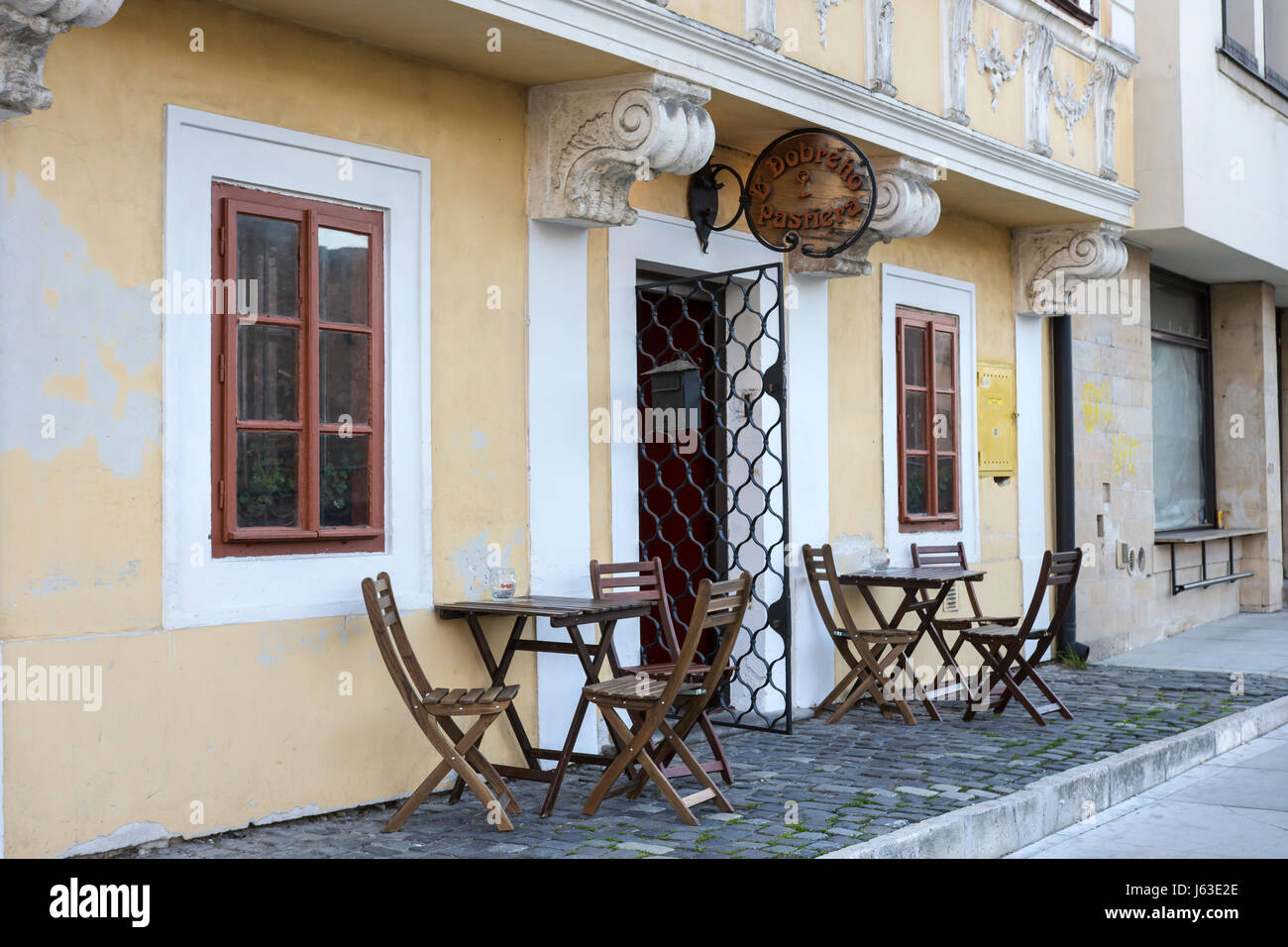 A typical bar in Bratislava Stock Photo Alamy