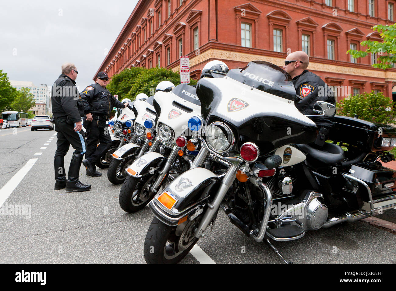 Durham, North Carolina Police Department motorcycle unit - USA Stock Photo