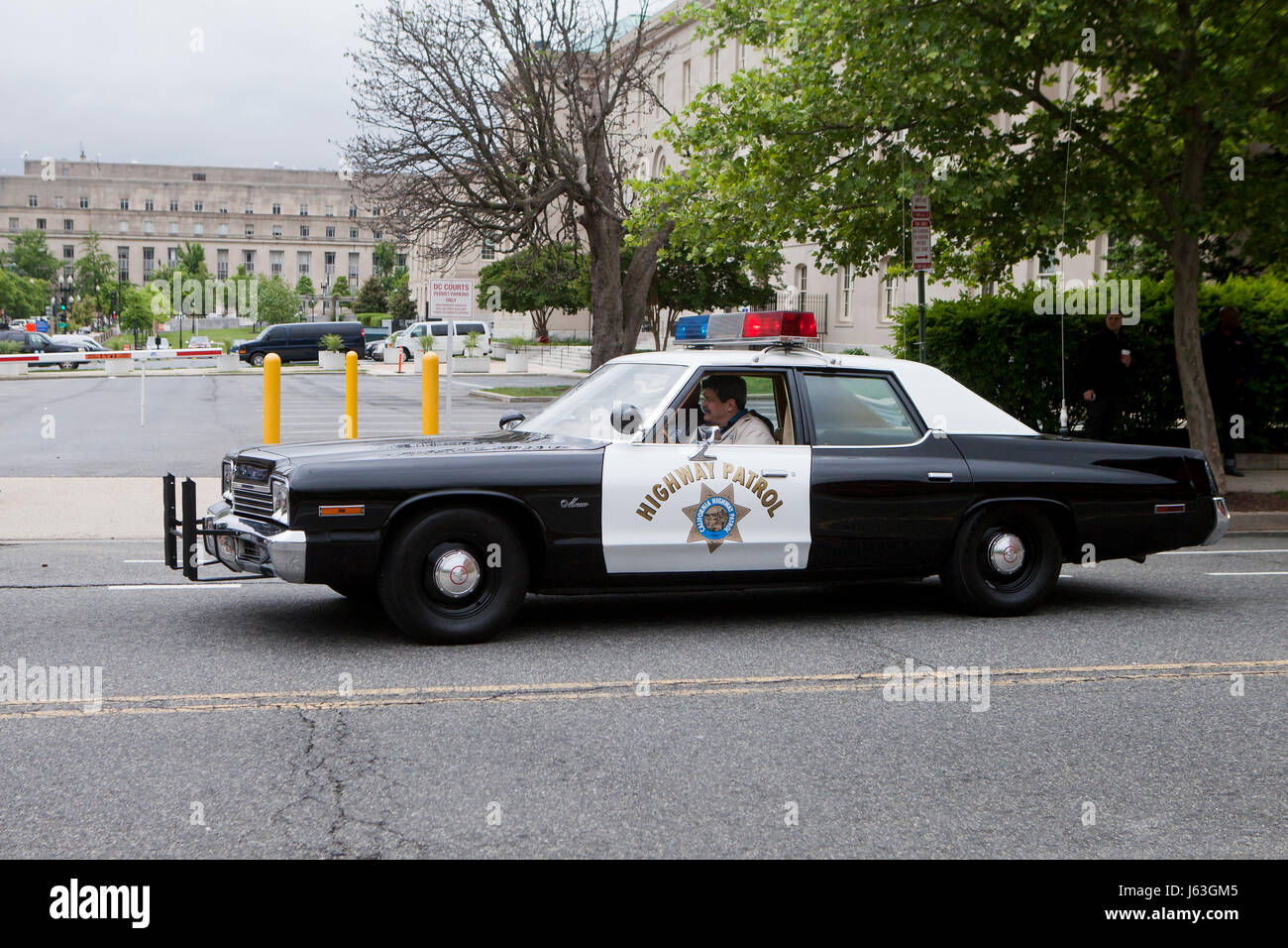 Vintage California Highway Patrol vehicle (police car) - USA Stock Photo