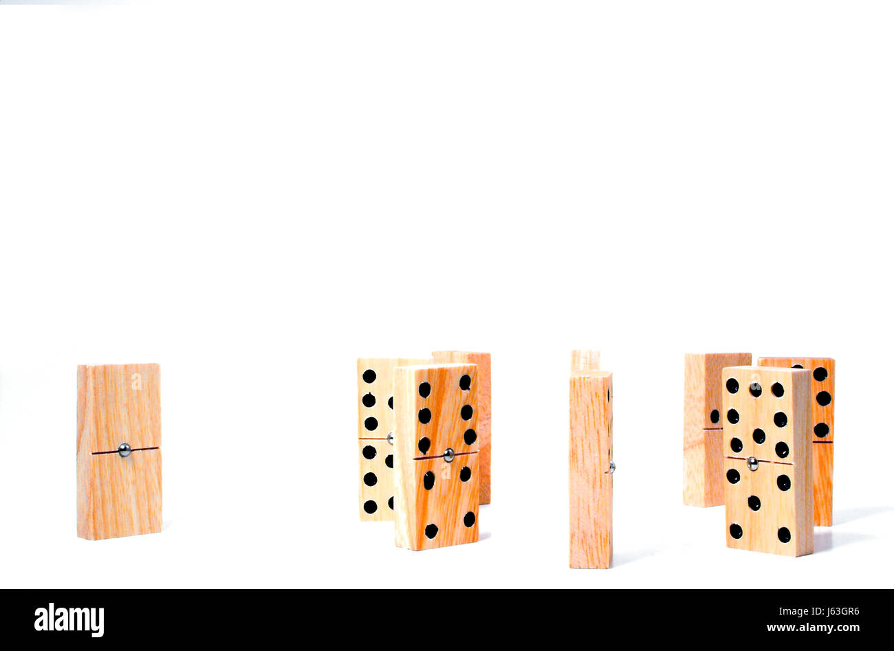 game tournament play playing plays played childhood domino alone lonely Stock Photo