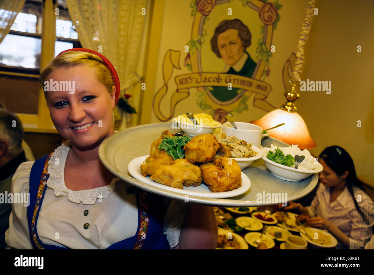 Michigan Frankenmuth,Bavarian Inn,restaurant restaurants food dining cafe cafes,cuisine,German ethnic community,woman female women,waitress server emp Stock Photo